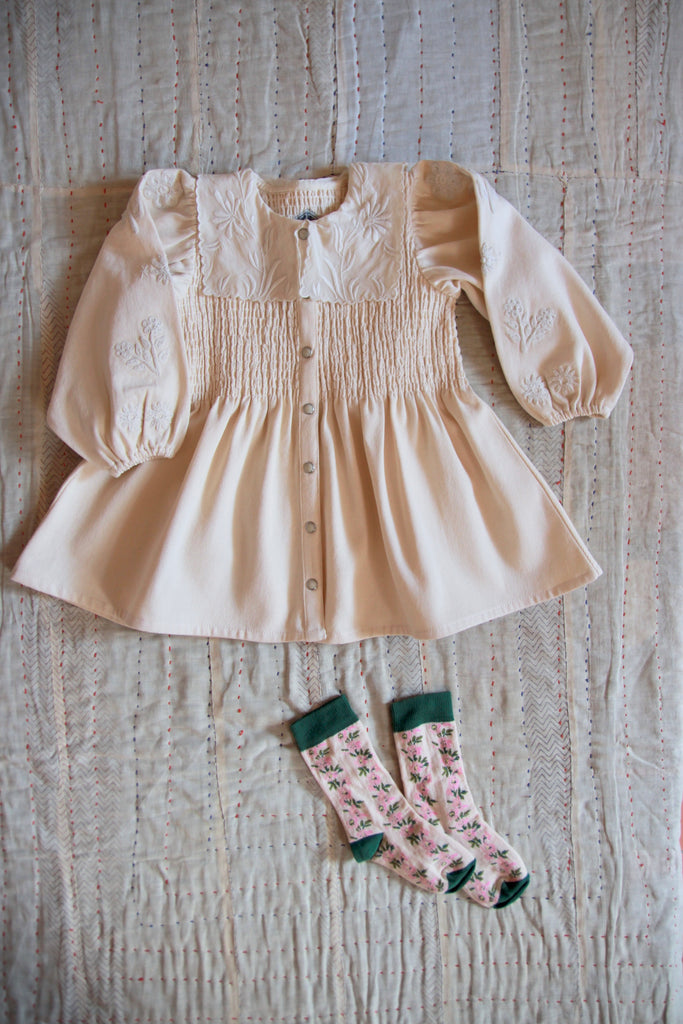 美品24S Bonjour diary TUNIQUE handsmock 6y Bonjour Diary Tunique Blouse Patchwork Flowers (Sizes 10, 12