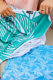 Full Size UPF 50+ Sunscreen Towel (Tropical Green)