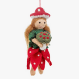 Toadstool Fairy ornament