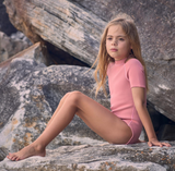 Short Sleeve Paddle Suit - Dusty Pink
