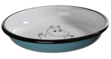 Retro Enamel plate 18cm (light blue)