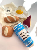 Breakfast club rattle and soft toy set