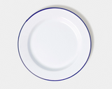 24cm plate set (box of 4) Blue rim