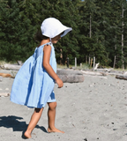 Full Brimmed linen Bonnet