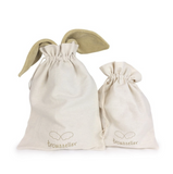 Soft bunny fluffy with rattle 20cm(blue denim)