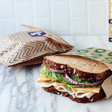 Paper sandwich bags(XLarge,Chevron )