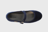 Velvet Maryjane shoes (deep blue)
