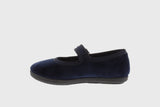Kids Velvet Maryjane shoes (deep blue)