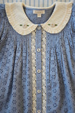 Madeleine Tunique blue broderie anglaise