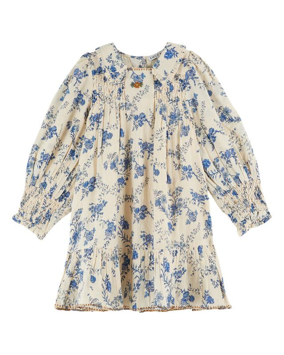 ROBE ORCHID BLEU SMOCKEE