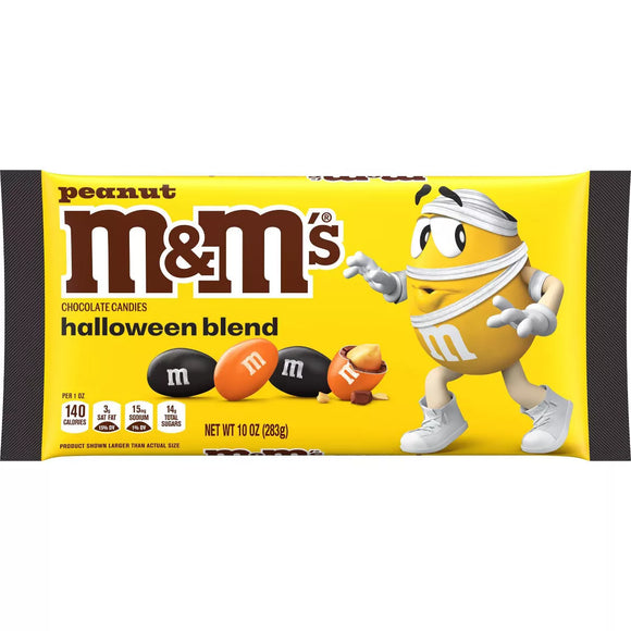 M&M's Peanut Milk Chocolate Halloween Mix Chocolate Candy Bag - 10oz