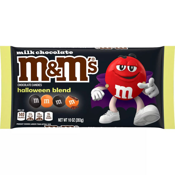 M&M's Halloween Black and Orange Milk Chocolate Candy Bag -10oz