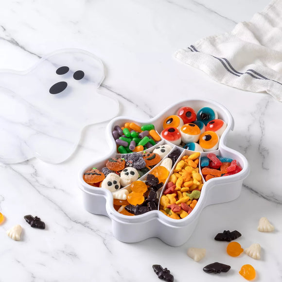 Figural Ghost Halloween Snackle Box Food Storage Container