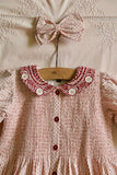 Tunique with hair clip Pink dot