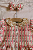 Tunique with hair clip Tapestry pink stripe