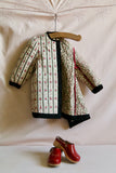 Dress Coat and scarf kaki stripe