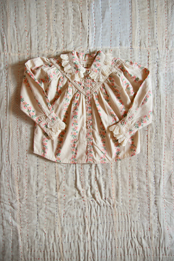 Iris Blouse Farandole Stripes flowers