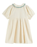 ECRU HAND SMOCKED EMBROIDERED DRESS