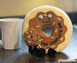 "You Complete Me" Plush Chocolate Donut