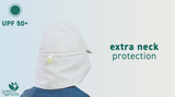 New Flap sun Protection hat (white)