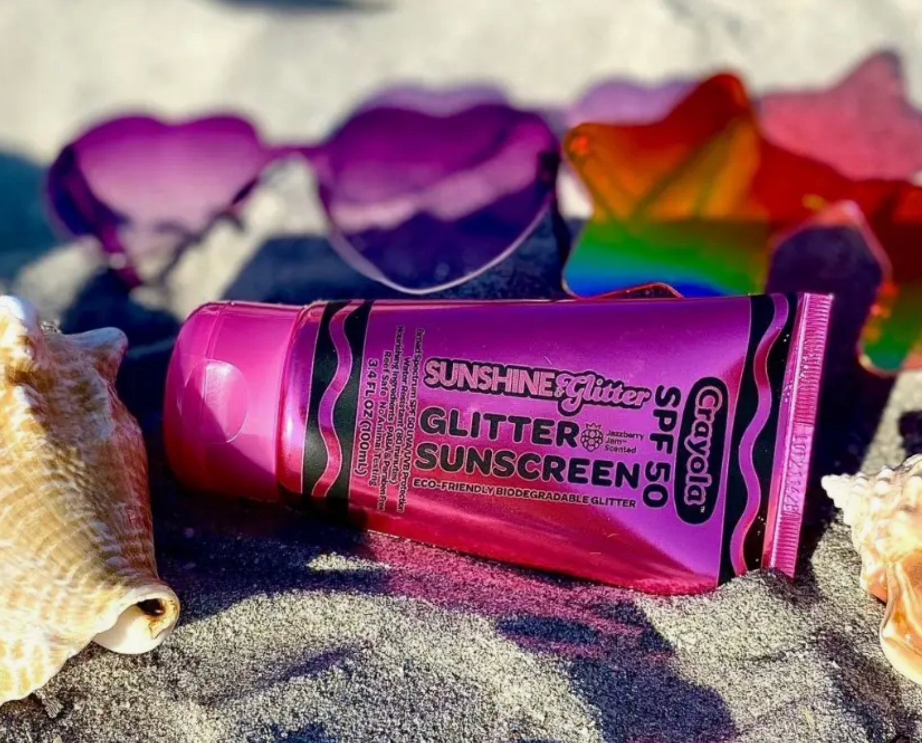Sunshine & Glitter X Crayola Spf 50 Jazzberry Jam™ Sunscreen –  www.