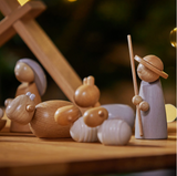 wood nativity set