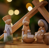 wood nativity set
