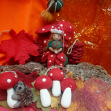 Toadstool Fairy ornament