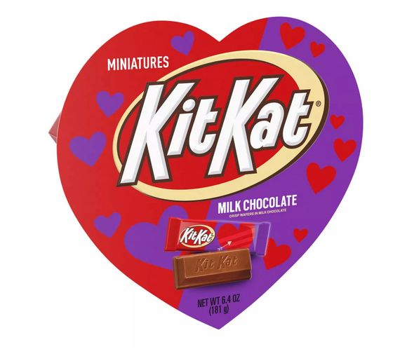 Kit Kat Valentine's Day Milk Chocolate Wafer Candy Miniatures Gift Box - 6.4oz
