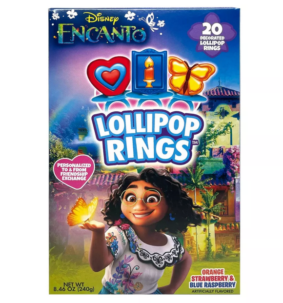Encanto Valentine's Lollipop Rings - 8.46oz/20ct