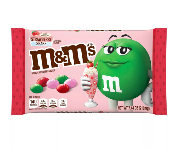 M&M's Valentine's Strawberry Shake White Chocolates - 7.44oz