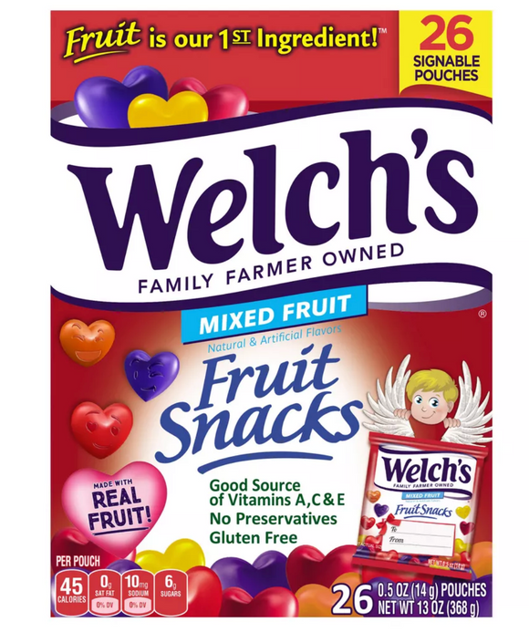 Welch's Valentines Day Exchange Fruit Snacks - 13oz