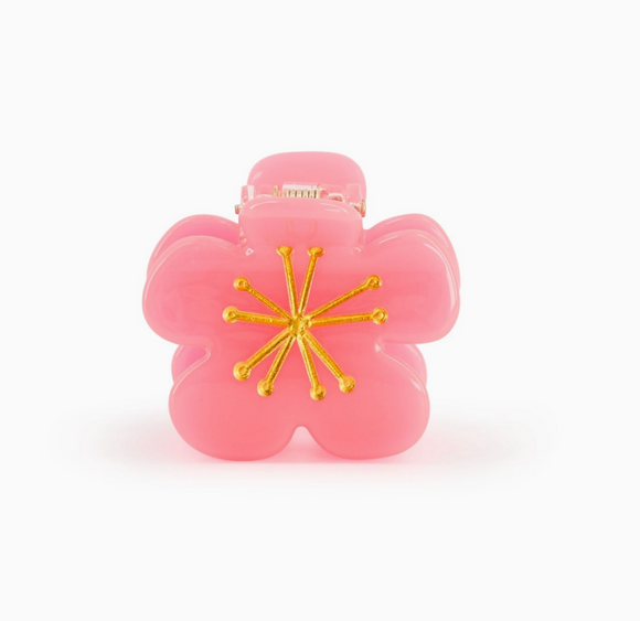 Mini Clip - Neon Pink Sakura Flower
