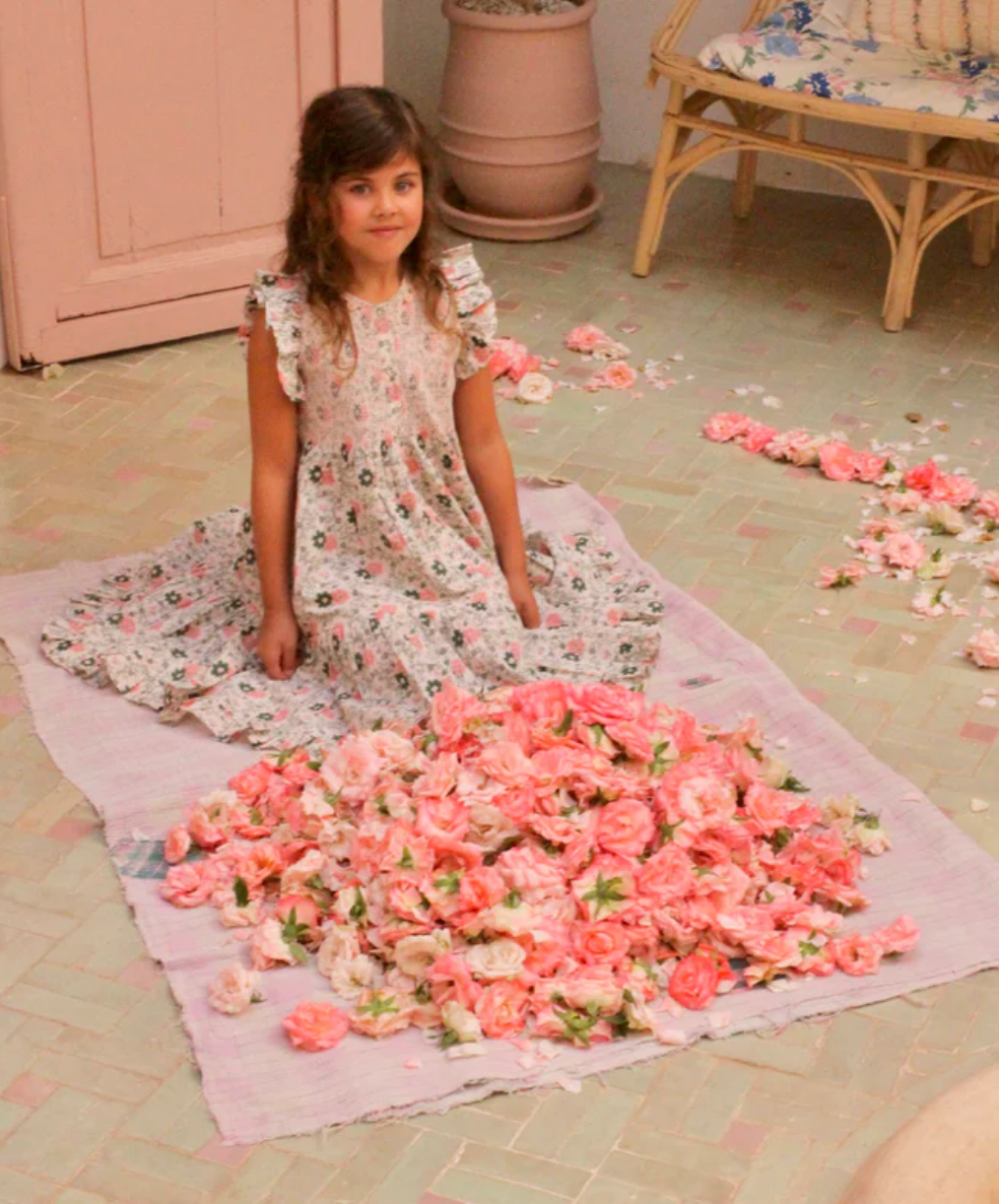 bonjour 12Y キッズワンピース Bonjour diary 刺繍入りチェック柄