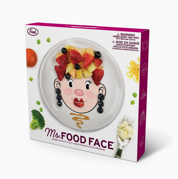 Ms Food face dinner plate