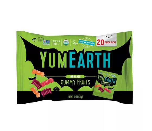 Yum Earth Halloween Organic Gummy Fruits - 10oz/20ct