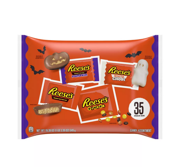 Reese's Peanut Butter Lover's Chocolate Halloween Candy Variety Bag - 35pc/19.39oz