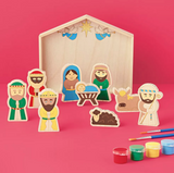 Christmas Craft Paint-Your-Own Nativity Scene Kit