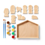 Christmas Craft Paint-Your-Own Nativity Scene Kit