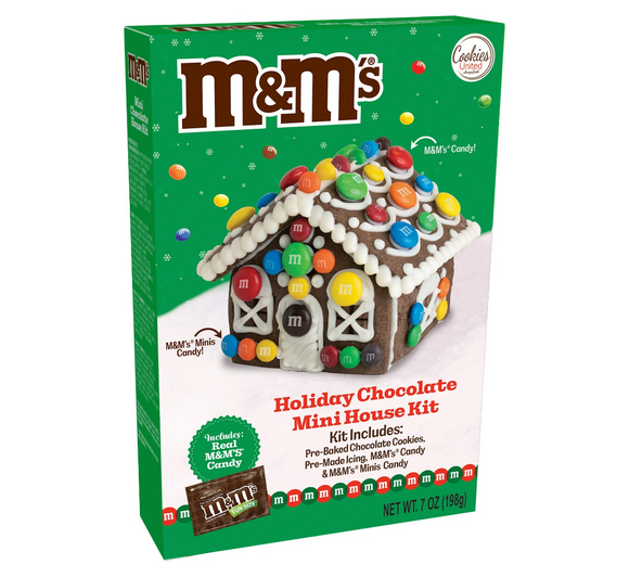 M&M's Holiday Chocolate Mini House Box Kit, 7oz