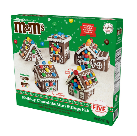 M&M's Holiday Chocolate Mini Village Kit, 25oz