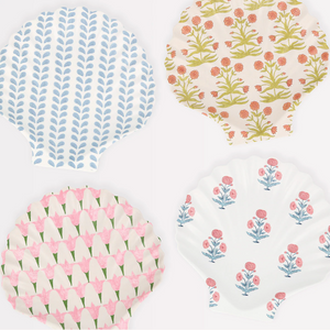 Meri Meri x Molly Mahon Reusable Shell Plates (x 4)