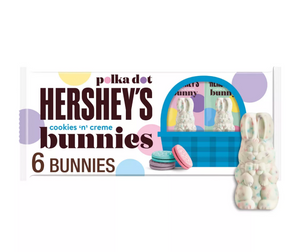 HERSHEY'S Cookies'N'Crème Polka Dot Bunnies Easter Candy - 6ct/7.2oz