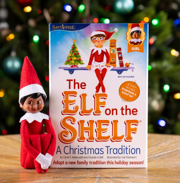 Elf on the Shelf Box SetGirlScout Elf with Blue Eyes with Storybook