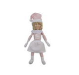 Martha Stewart Martha on The Mantel 10” Christmas Pink Plush Figurine