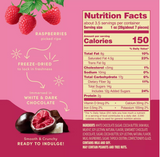 Tru Fru Freeze Dried Raspberries in Dark & White Chocolate - 3.4 oz