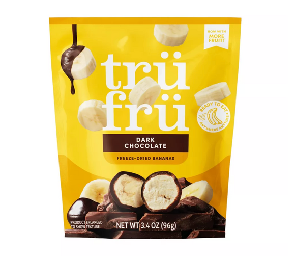 Tru Fru Freeze Dried Bananas in Dark Chocolate - 3.4 oz