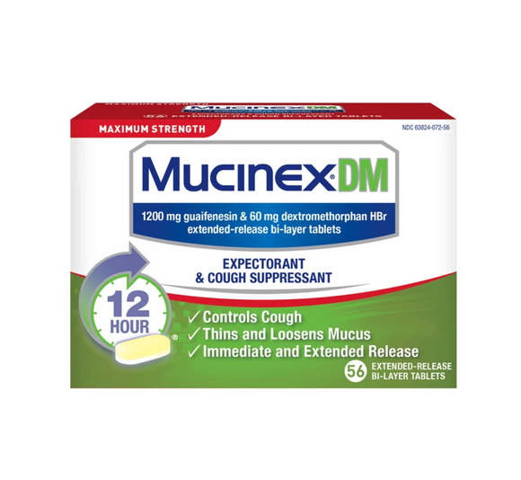 Mucinex DM Maximum Strength, 56 Tablets