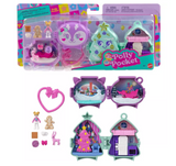 Polly Pocket Holiday Connects Bundle, Stackable Compact Playset
