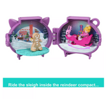 Polly Pocket Holiday Connects Bundle, Stackable Compact Playset
